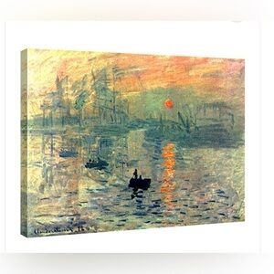 Wieco Art Impression Sunrise Canvas Prints Wall Art of Claude Monet 15.5"x12"